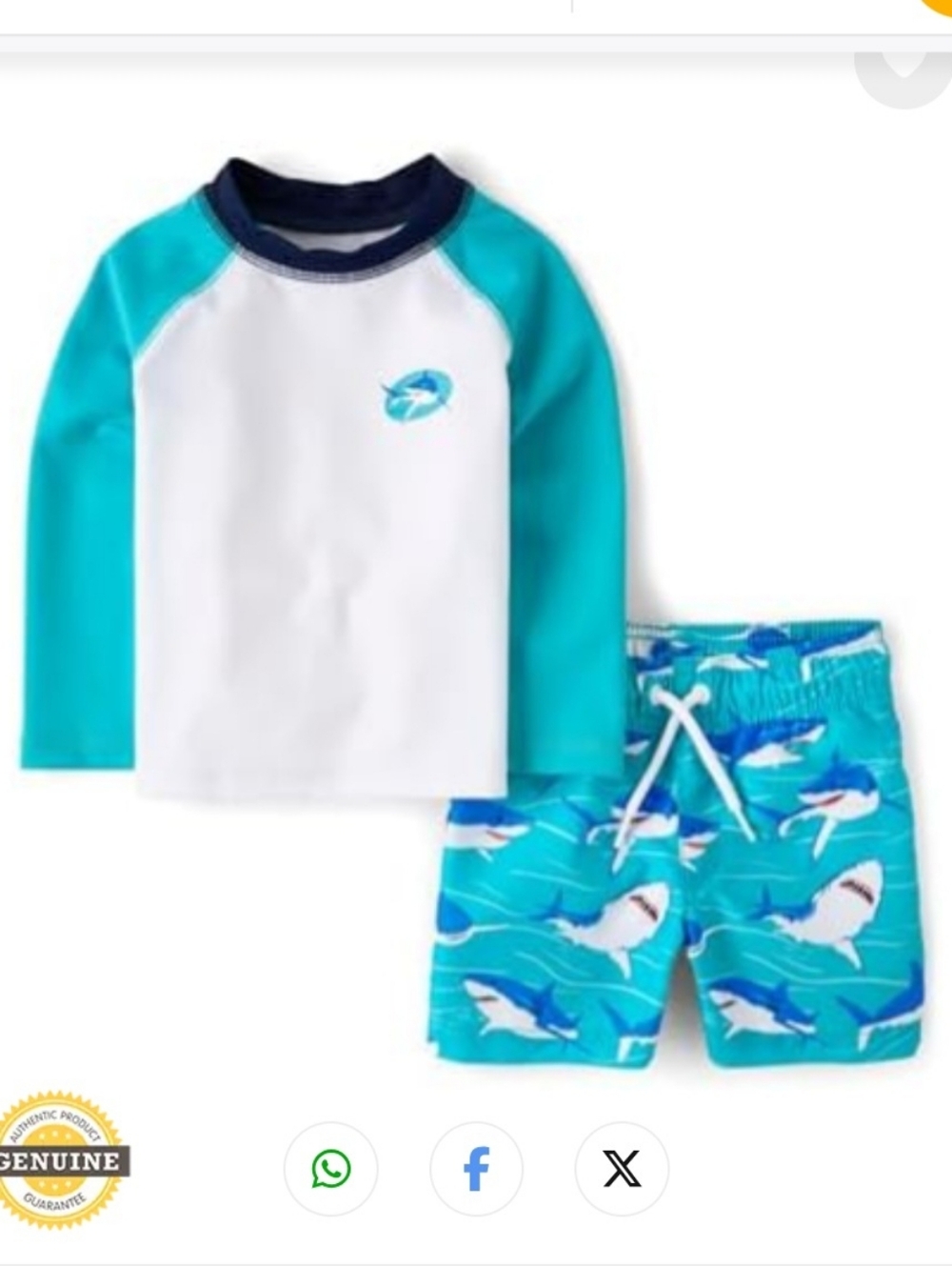 The Children's Place Baby Boys' And Toddler Long Sleeve Rashguard And Swim Trunk